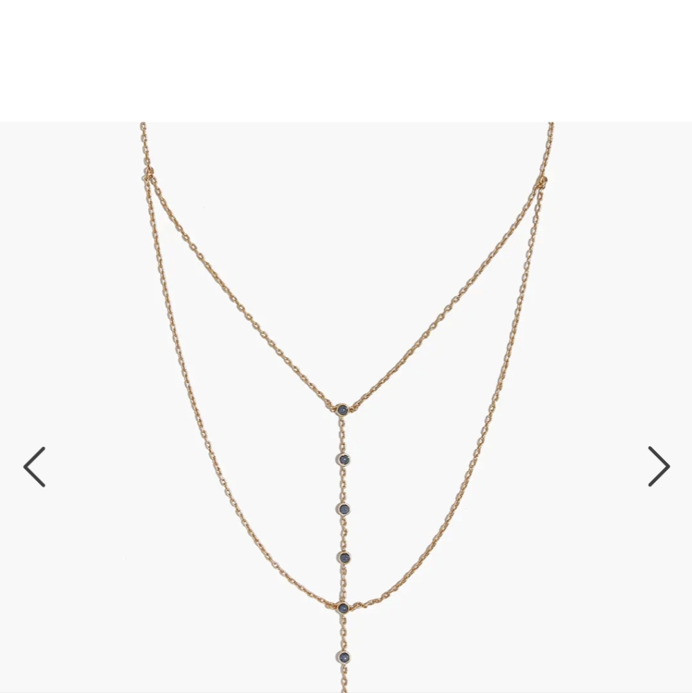 Madewell Brass Layered Lariat Necklace